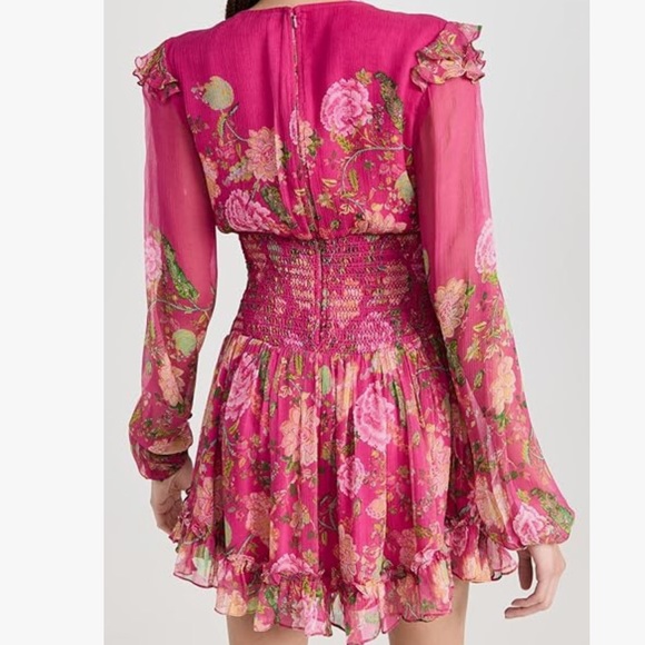 Rococo Sand Chloe fuchsia short floral flower dress NWT RETAIL $397 size small - Picture 5 of 16